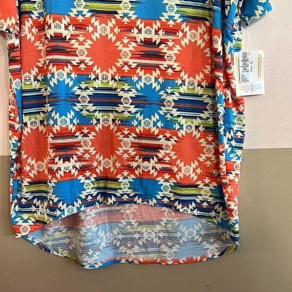 LuLaRoe Colorful Geometric Print Irma Tunic Top M - Picture 4 of 5